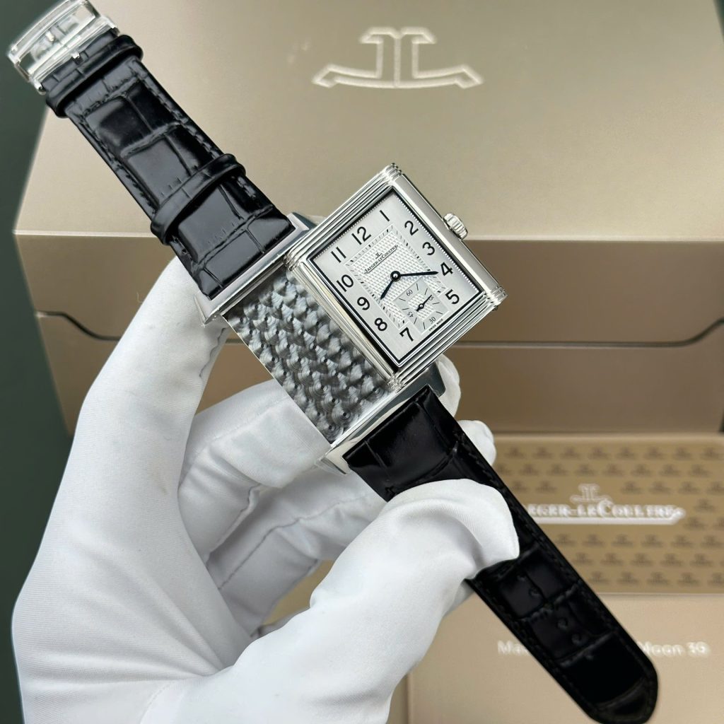 jaeger lecoultre leather white dial Super clone swiss machine